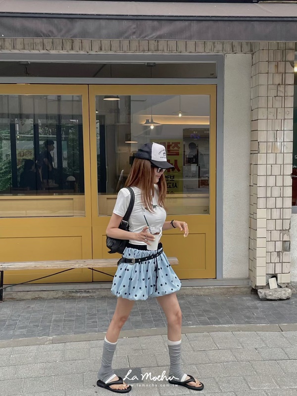 馬蹄彈性短袖上衣